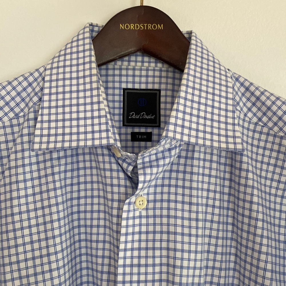 David Donahue Long-Sleeved Dress Shirt